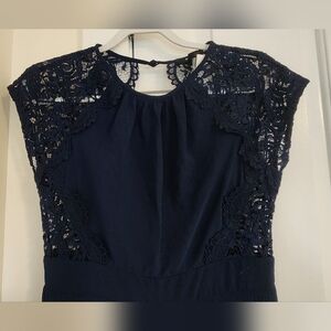 Elegant Navy Lace Jumpsuit
